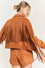 Load image into Gallery viewer, Suede studded fringe jacket JJO5009