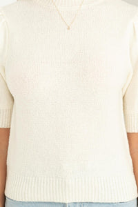 Lovey Embrace Puff Sleeve Sweater Top