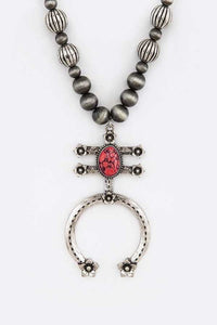 Navajo Beads Squash Blossom Iconic Necklace Set