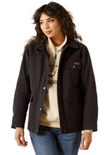 Load image into Gallery viewer, Ariat Women's Black Western Canvas Chore Jacket