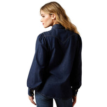 Load image into Gallery viewer, Ariat Women's Puff Sleeve Denim Snap Shirt