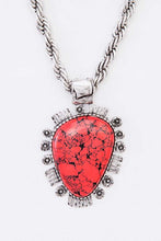 Load image into Gallery viewer, Oversize Stone Pendant Necklace Set