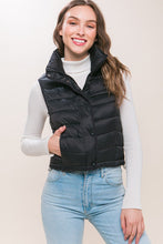 Load image into Gallery viewer, High Neck Zip Up Puffer Vest