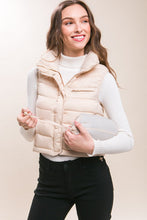 Load image into Gallery viewer, High Neck Zip Up Puffer Vest