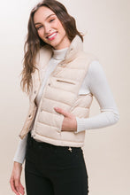 Load image into Gallery viewer, High Neck Zip Up Puffer Vest