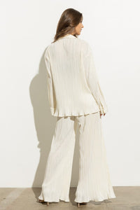The Pleated Blouse Pants Set