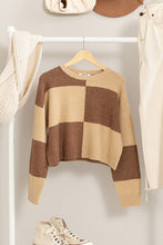 Load image into Gallery viewer, CLUB LONG SLEEVE COLOR-BLOCK SWEATER