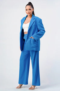 ATHINA CASUAL LOOSE FIT BLAZER AND PANTS