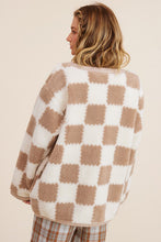 Load image into Gallery viewer, Gingham Sherpa Jacket
