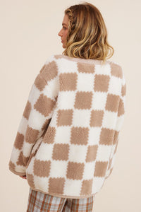 Gingham Sherpa Jacket