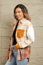 Load image into Gallery viewer, Double Take Plaid Color Block Dropped Shoulder Shacket