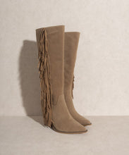 Load image into Gallery viewer, OUT WEST - Knee-High Fringe Boots