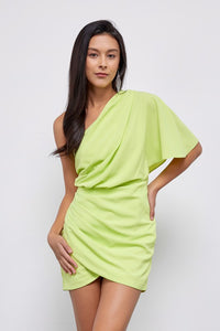 Olivia One Shoulder Wrap Dress