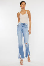Load image into Gallery viewer, HIGH RISE LEG DISTRESS BOOTCUT JEANS