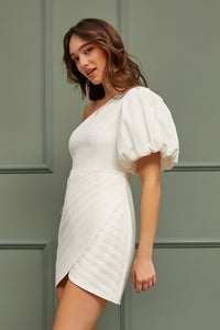 Salone One Shoulder Ruffle Dress