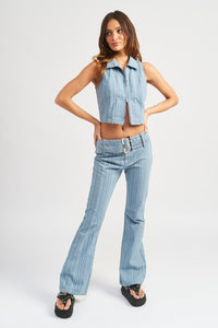 THE PLAZA LOW RISE FLARED JEANS