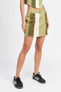 THE DAY HIGH RISE COLOR BLOCK SKIRT