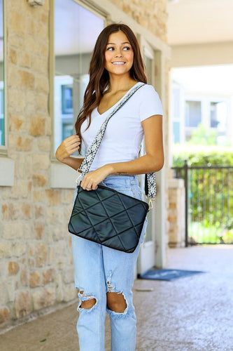 Deborah Kent's Boutique in South Tampa — Black Crosshatch Small Front  Pocket Tote by B. May Bags