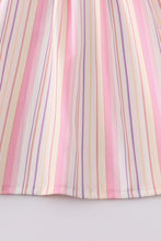 Load image into Gallery viewer, Multicolored stripe ruffle dress