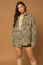 Load image into Gallery viewer, Cactus Desert Aztec Print Shacket