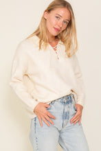 Load image into Gallery viewer, Mel Sweater Top with V-Shape Criss Cross Tie Neck