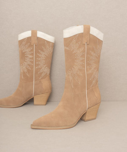 Halle - Paneled Cowboy Boots