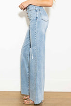 Load image into Gallery viewer, Criss Cross High Waisted Wide Leg Jeans