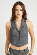 Load image into Gallery viewer, LILLIAN HALTER NECK TOP WITH OPEN BACK