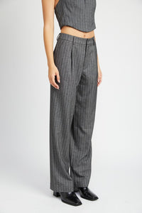 LILLIAN LOOSE FIT PINSTRIPE PANTS