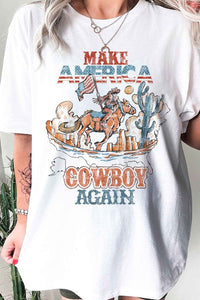 MAKE AMERICA COWBOY AGAIN OVERSIZED TEE / T-SHIRT