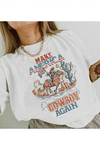 MAKE AMERICA COWBOY AGAIN OVERSIZED TEE / T-SHIRT