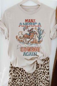 MAKE AMERICA COWBOY AGAIN OVERSIZED TEE / T-SHIRT