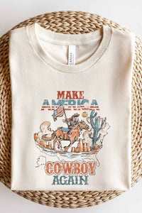 MAKE AMERICA COWBOY AGAIN OVERSIZED TEE / T-SHIRT