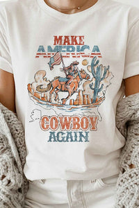 MAKE AMERICA COWBOY AGAIN OVERSIZED TEE / T-SHIRT