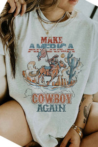 MAKE AMERICA COWBOY AGAIN OVERSIZED TEE / T-SHIRT