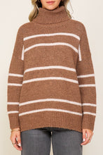Load image into Gallery viewer, Crisp Turtle Neck Pinstripe Sweater