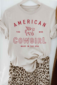 AMERICAN COWGIRL GRAPHIC TEE / T-SHIRT