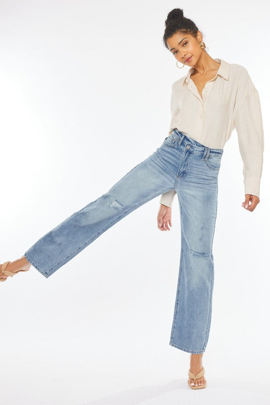 Hannah Wide Leg Straight Jeans