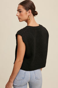 Belen Soft Touch Cropped Knit Vest