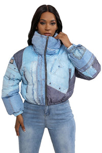 BROOKSHIRE DENIM INSPIRED PUFFER JACKET