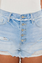 Load image into Gallery viewer, Kancan Distressed Button Fly Denim Shorts