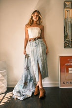 Load image into Gallery viewer, Distressed Seam Slit at Front Maxi Denim Skirt