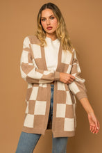 Load image into Gallery viewer, Gingerbread Making Checker Graphic Sweater Cardigan