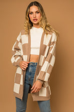 Load image into Gallery viewer, Gingerbread Making Checker Graphic Sweater Cardigan