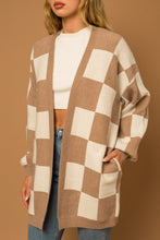 Load image into Gallery viewer, Gingerbread Making Checker Graphic Sweater Cardigan