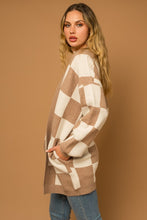 Load image into Gallery viewer, Gingerbread Making Checker Graphic Sweater Cardigan