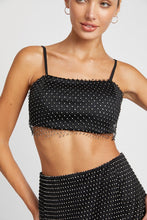 Load image into Gallery viewer, ARIA RHINESTONE MESH TANK TOP