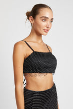 Load image into Gallery viewer, ARIA RHINESTONE MESH TANK TOP