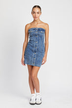 Load image into Gallery viewer, Artesia BUTTON DOWN TUBE DENIM DRESS