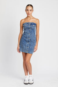 Artesia BUTTON DOWN TUBE DENIM DRESS